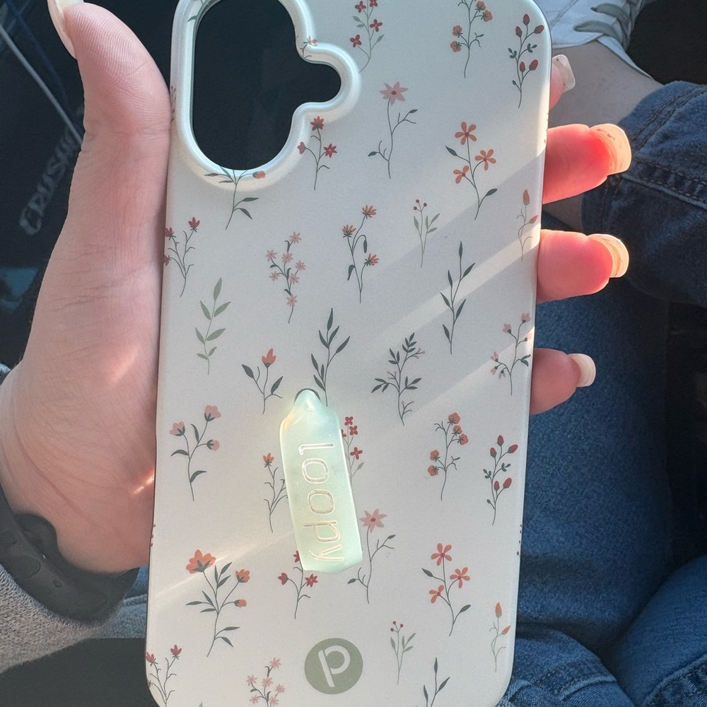 Loopy Case Floral Phone Case - White